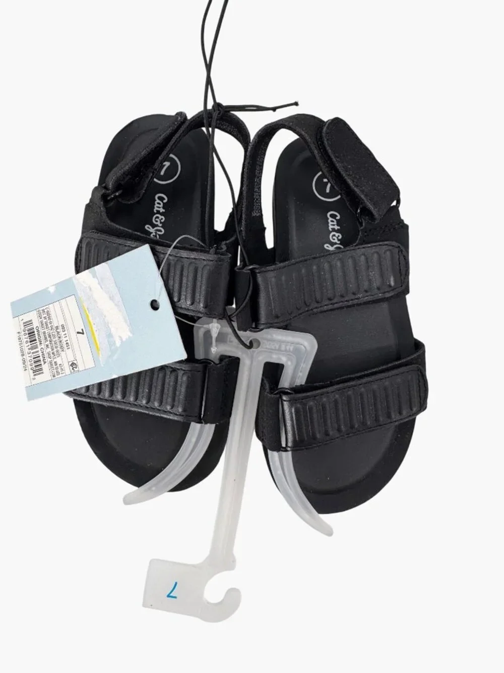 NEW Cat & Jack Toddler Kody Sandals - Black - Size 7